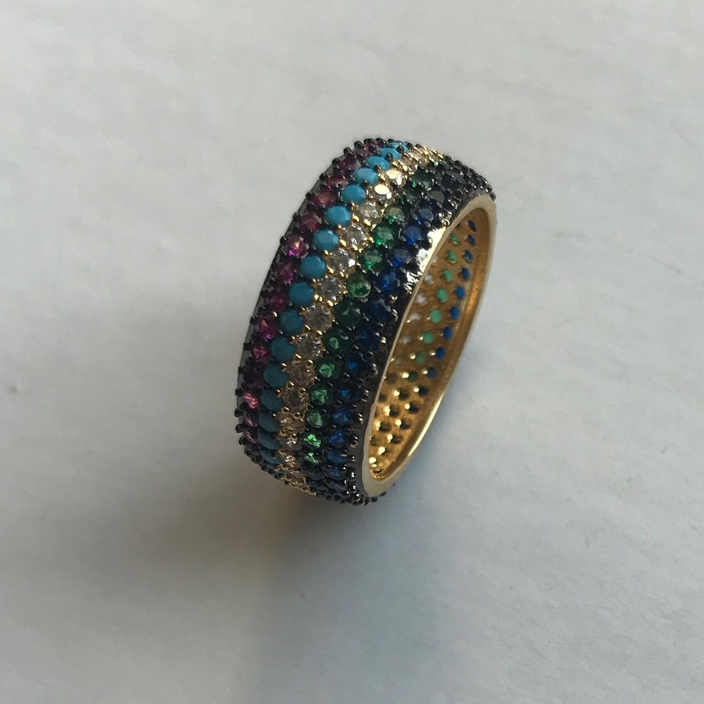 Rainbow stone ring